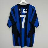 Shop 2005/06 INTER MILAN FIGO #7 HOME SHIRT (L) NIKE, classic football shirts, vintage football shirts & retro soccer jerseys at Cult Kits