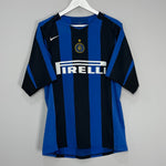 Shop 2005/06 INTER MILAN J.ZANETTI #4 HOME SHIRT (L) NIKE, classic football shirts, vintage football shirts & retro soccer jerseys at Cult Kits
