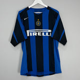Shop 2005/06 INTER MILAN J.ZANETTI #4 HOME SHIRT (L) NIKE, classic football shirts, vintage football shirts & retro soccer jerseys at Cult Kits