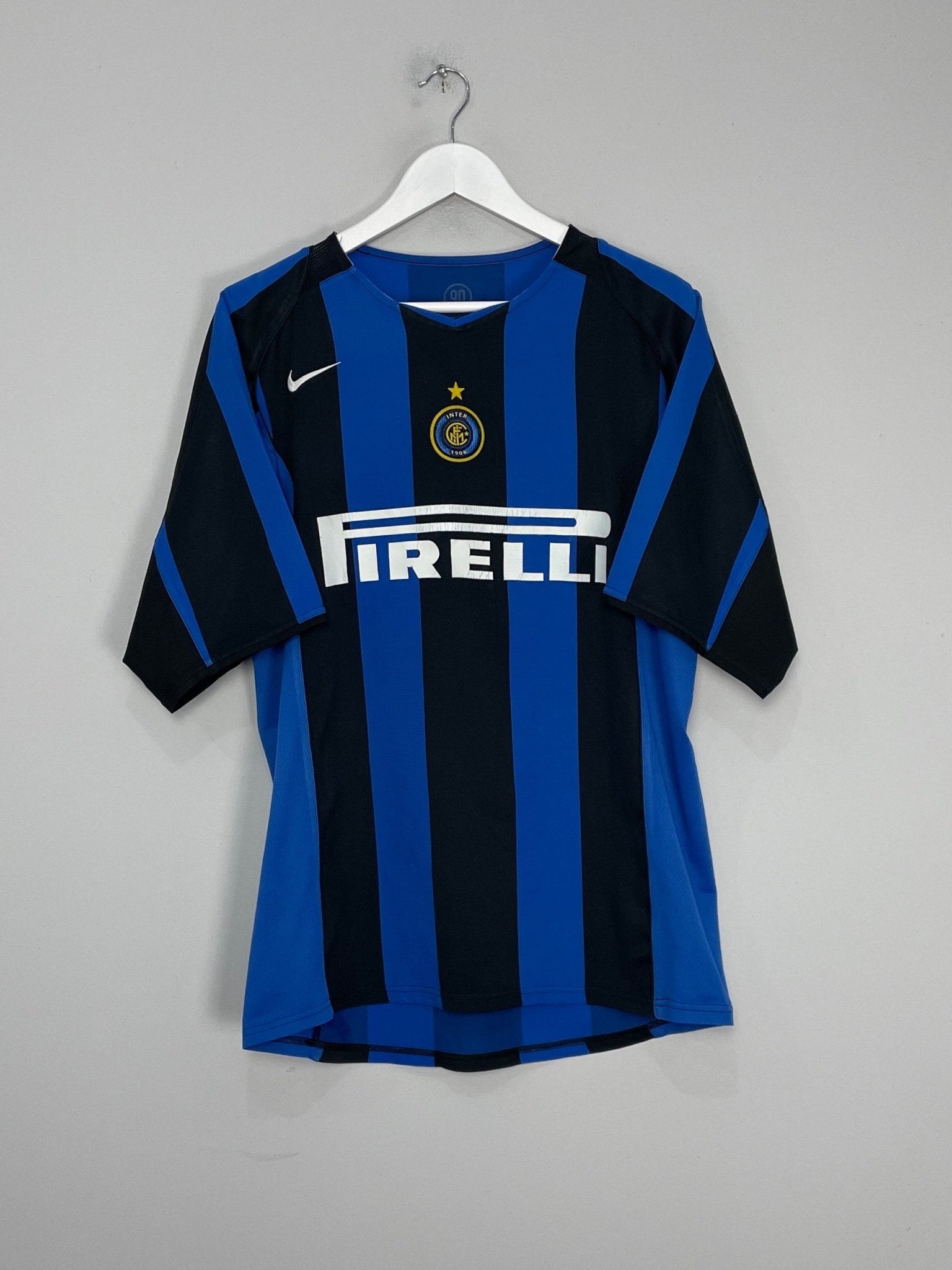 Shop 2005/06 INTER MILAN J.ZANETTI #4 HOME SHIRT (L) NIKE, classic football shirts, vintage football shirts & retro soccer jerseys at Cult Kits