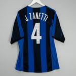 Shop 2005/06 INTER MILAN J.ZANETTI #4 HOME SHIRT (L) NIKE, classic football shirts, vintage football shirts & retro soccer jerseys at Cult Kits