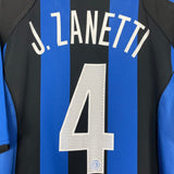 Shop 2005/06 INTER MILAN J.ZANETTI #4 HOME SHIRT (L) NIKE, classic football shirts, vintage football shirts & retro soccer jerseys at Cult Kits