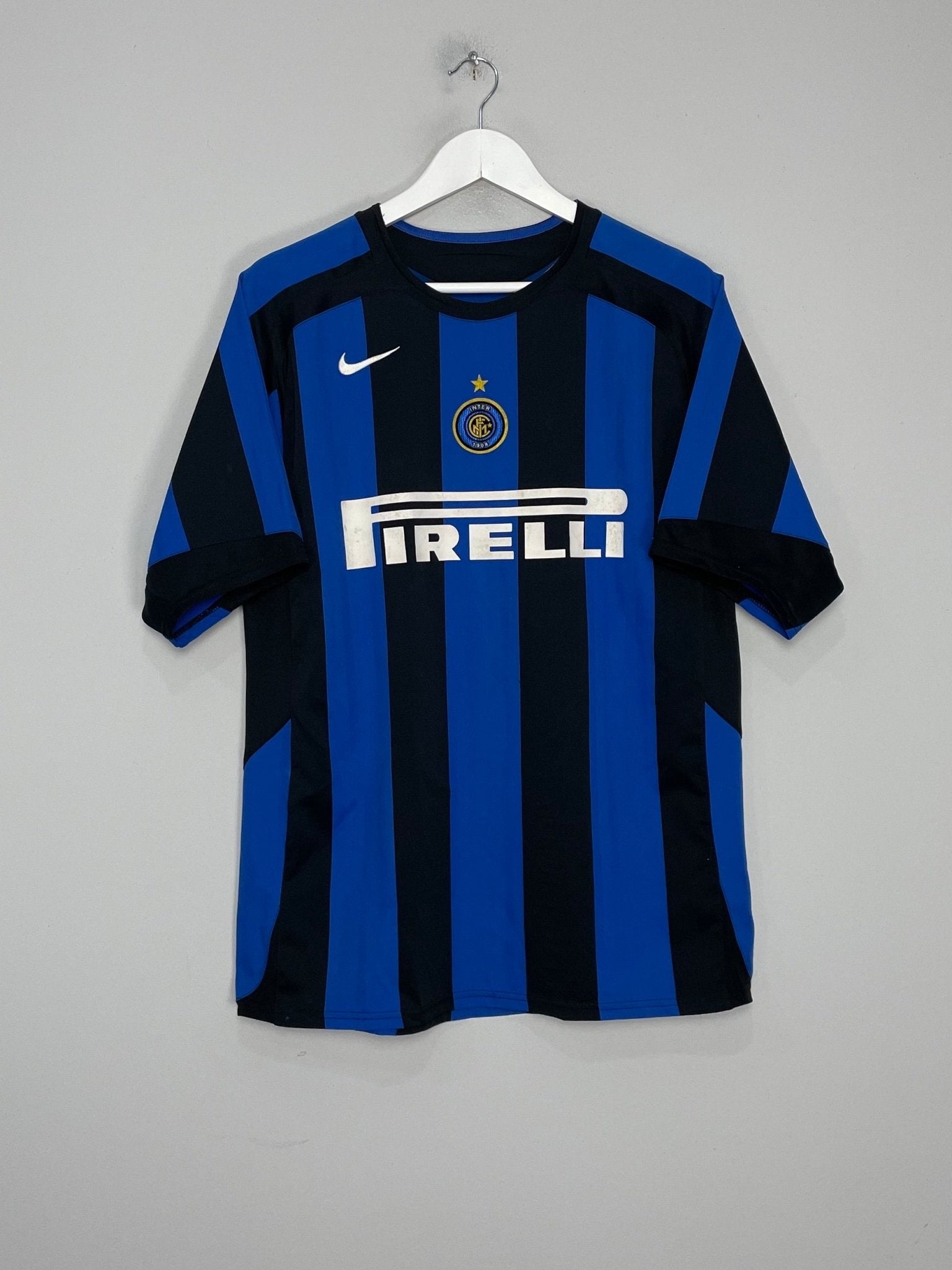Shop 2005/06 INTER MILAN J.ZANETTI #4 HOME SHIRT (L) NIKE, classic football shirts, vintage football shirts & retro soccer jerseys at Cult Kits