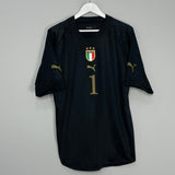 Shop 2005/06 ITALY BUFFON #1 GK SHIRT (XL) PUMA, classic football shirts, vintage football shirts & retro soccer jerseys at Cult Kits
