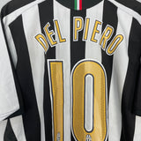 Shop 2005/06 JUVENTUS DEL PIERO #10 HOME SHIRT (XL) NIKE, classic football shirts, vintage football shirts & retro soccer jerseys at Cult Kits