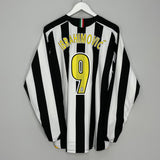 Shop 2005/06 JUVENTUS IBRAHIMOVIC #9 L/S HOME SHIRT (L) NIKE, classic football shirts, vintage football shirts & retro soccer jerseys at Cult Kits