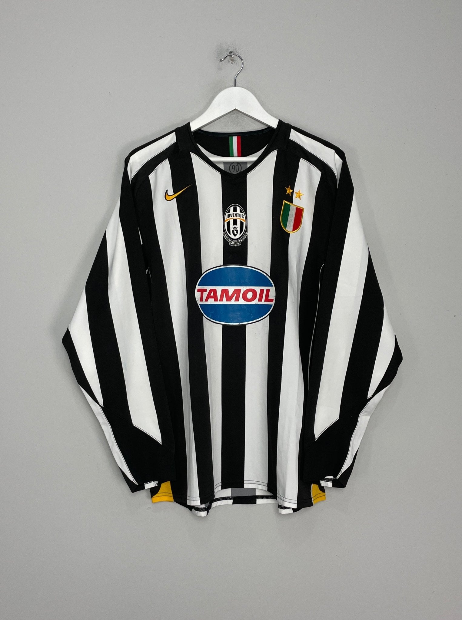 Shop 2005/06 JUVENTUS IBRAHIMOVIC #9 L/S HOME SHIRT (L) NIKE, classic football shirts, vintage football shirts & retro soccer jerseys at Cult Kits