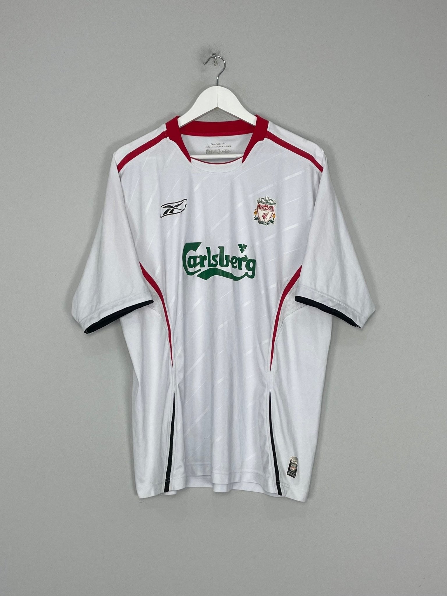 Shop 2005/06 LIVERPOOL AWAY SHIRT (XL) REEBOK, classic football shirts, vintage football shirts & retro soccer jerseys at Cult Kits