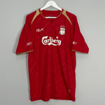 Shop 2005/06 LIVERPOOL C/L HOME SHIRT (L) REEBOK, classic football shirts, vintage football shirts & retro soccer jerseys at Cult Kits