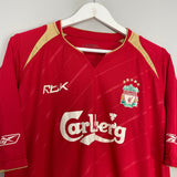 Shop 2005/06 LIVERPOOL C/L HOME SHIRT (L) REEBOK, classic football shirts, vintage football shirts & retro soccer jerseys at Cult Kits