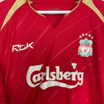 Shop 2005/06 LIVERPOOL C/L HOME SHIRT (L) REEBOK, classic football shirts, vintage football shirts & retro soccer jerseys at Cult Kits