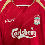Shop 2005/06 LIVERPOOL C/L HOME SHIRT (L) REEBOK, classic football shirts, vintage football shirts & retro soccer jerseys at Cult Kits