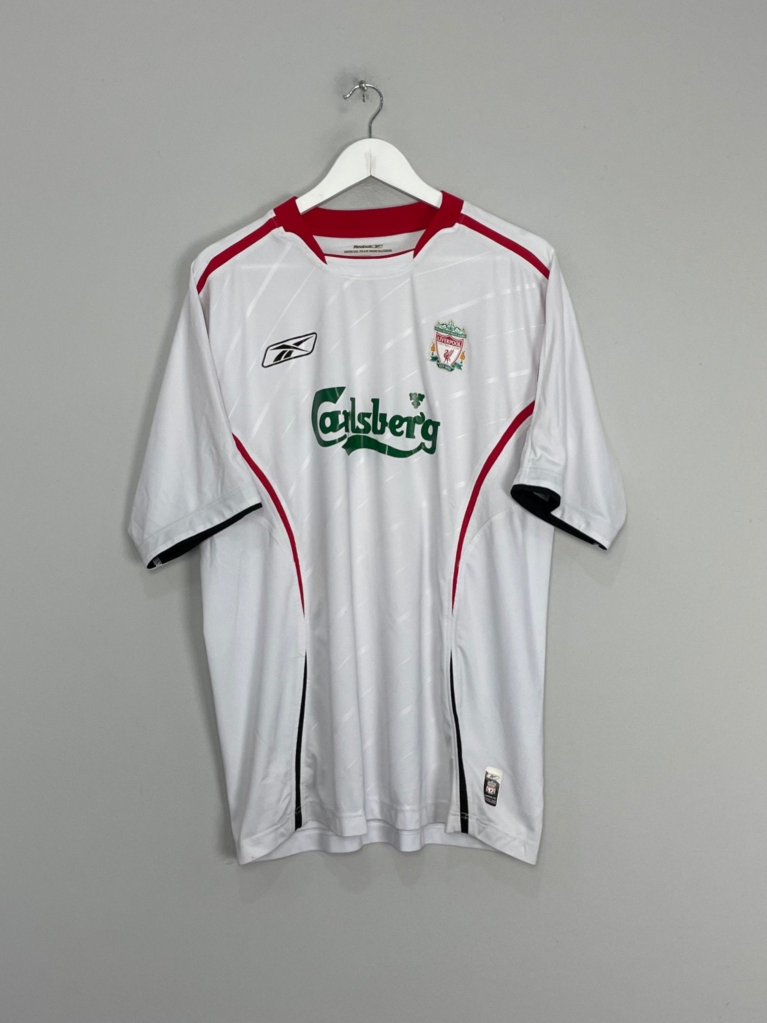 Shop 2005/06 LIVERPOOL GERRARD #8 AWAY SHIRT (L) REEBOK, classic football shirts, vintage football shirts & retro soccer jerseys at Cult Kits