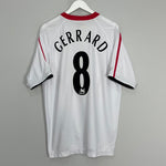 Shop 2005/06 LIVERPOOL GERRARD #8 AWAY SHIRT (L) REEBOK, classic football shirts, vintage football shirts & retro soccer jerseys at Cult Kits