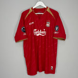 Shop 2005/06 LIVERPOOL GERRARD #8 C/L HOME SHIRT (XL) REEBOK, classic football shirts, vintage football shirts & retro soccer jerseys at Cult Kits