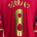Shop 2005/06 LIVERPOOL GERRARD #8 C/L HOME SHIRT (XL) REEBOK, classic football shirts, vintage football shirts & retro soccer jerseys at Cult Kits