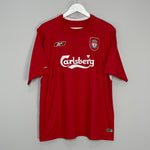 Shop 2005/06 LIVERPOOL GERRARD #8 HOME SHIRT (L) REEBOK, classic football shirts, vintage football shirts & retro soccer jerseys at Cult Kits