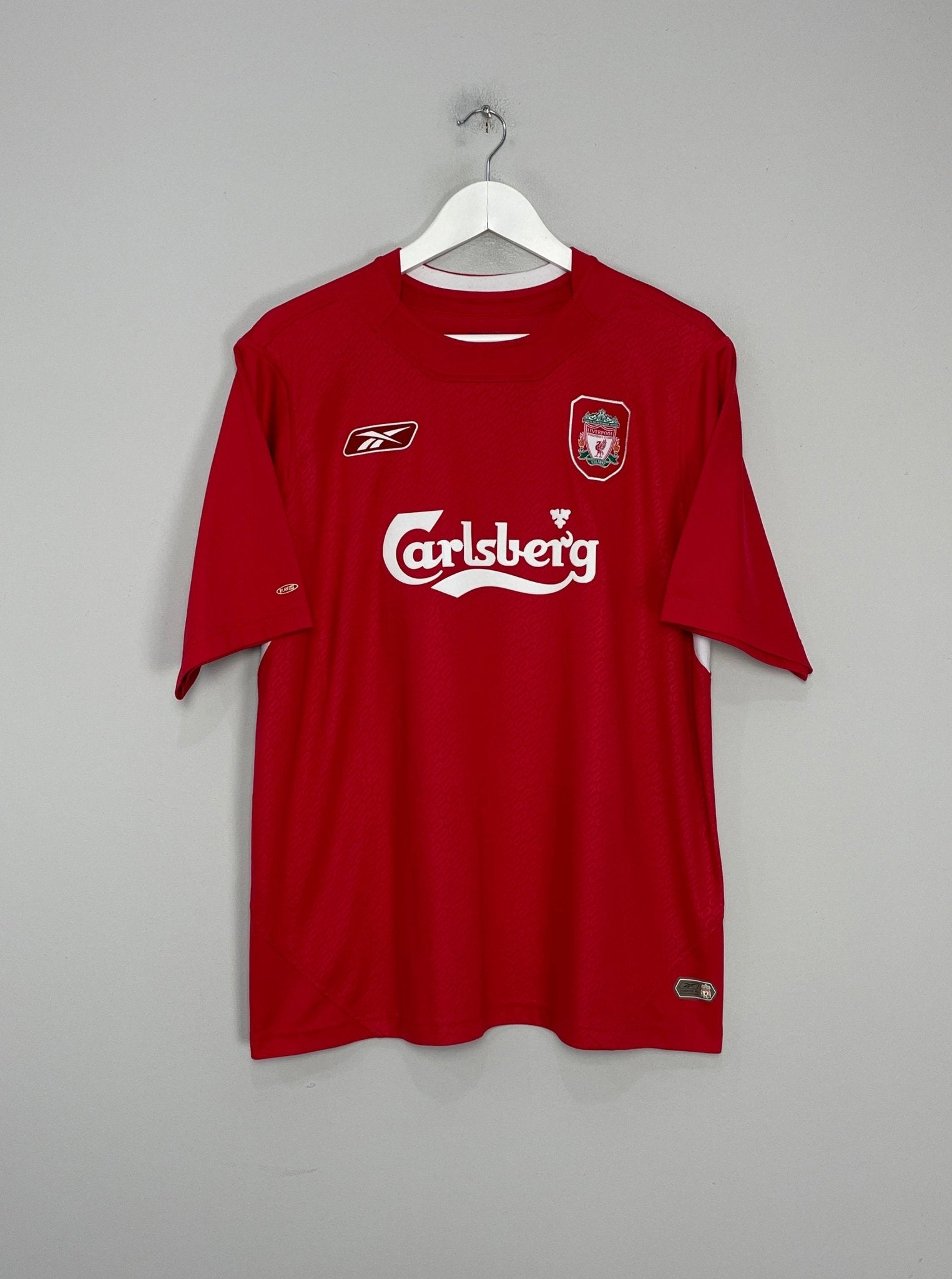Shop 2005/06 LIVERPOOL GERRARD #8 HOME SHIRT (L) REEBOK, classic football shirts, vintage football shirts & retro soccer jerseys at Cult Kits