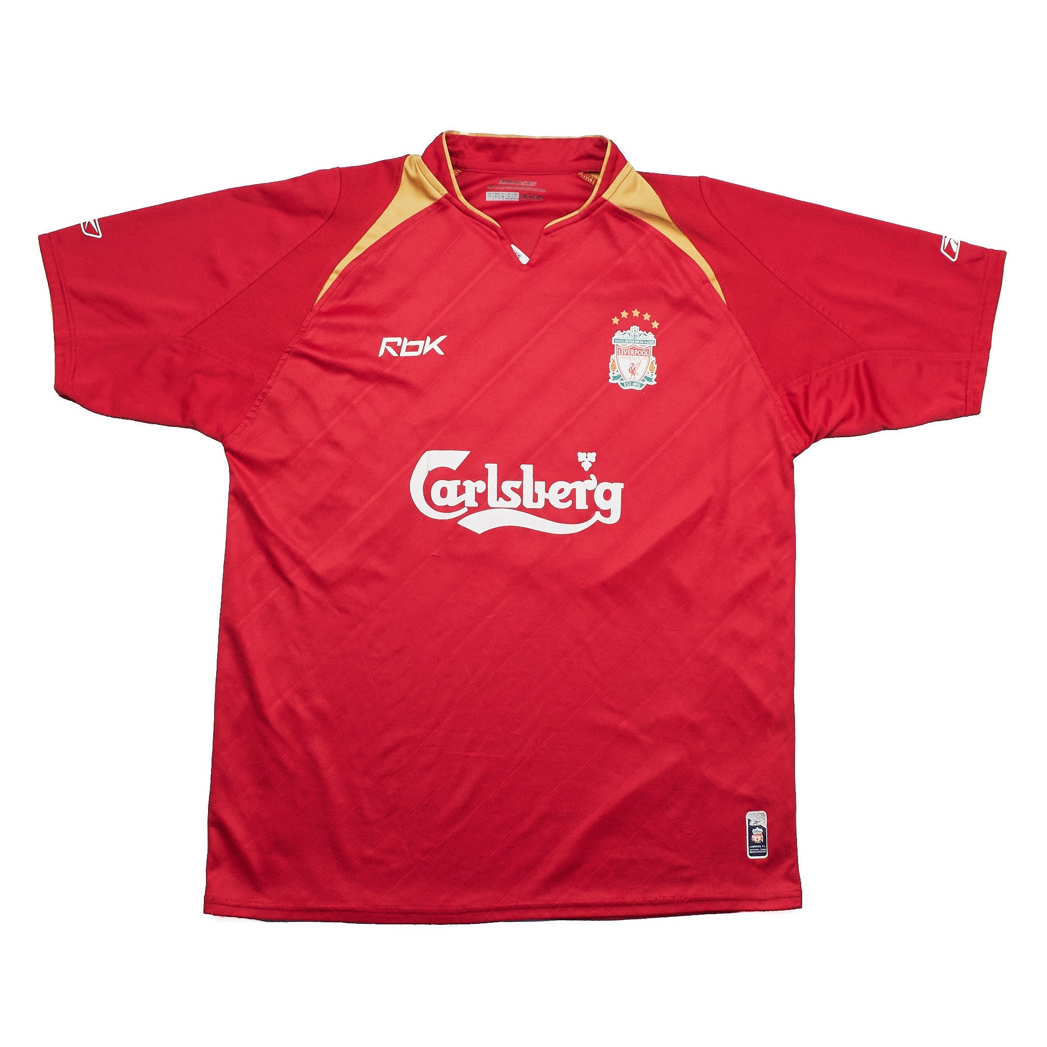 Buy 2005/06 Liverpool Gerrard 8 *Player Issue* Home Shirt (XL) Reebok ~ Free worldwide shipping ~ Authentic Vintage Football Shirts from Cult Kits