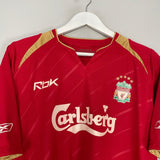 Shop 2005/06 LIVERPOOL LUIS GARCIA #10 HOME SHIRT (M) REEBOK, classic football shirts, vintage football shirts & retro soccer jerseys at Cult Kits
