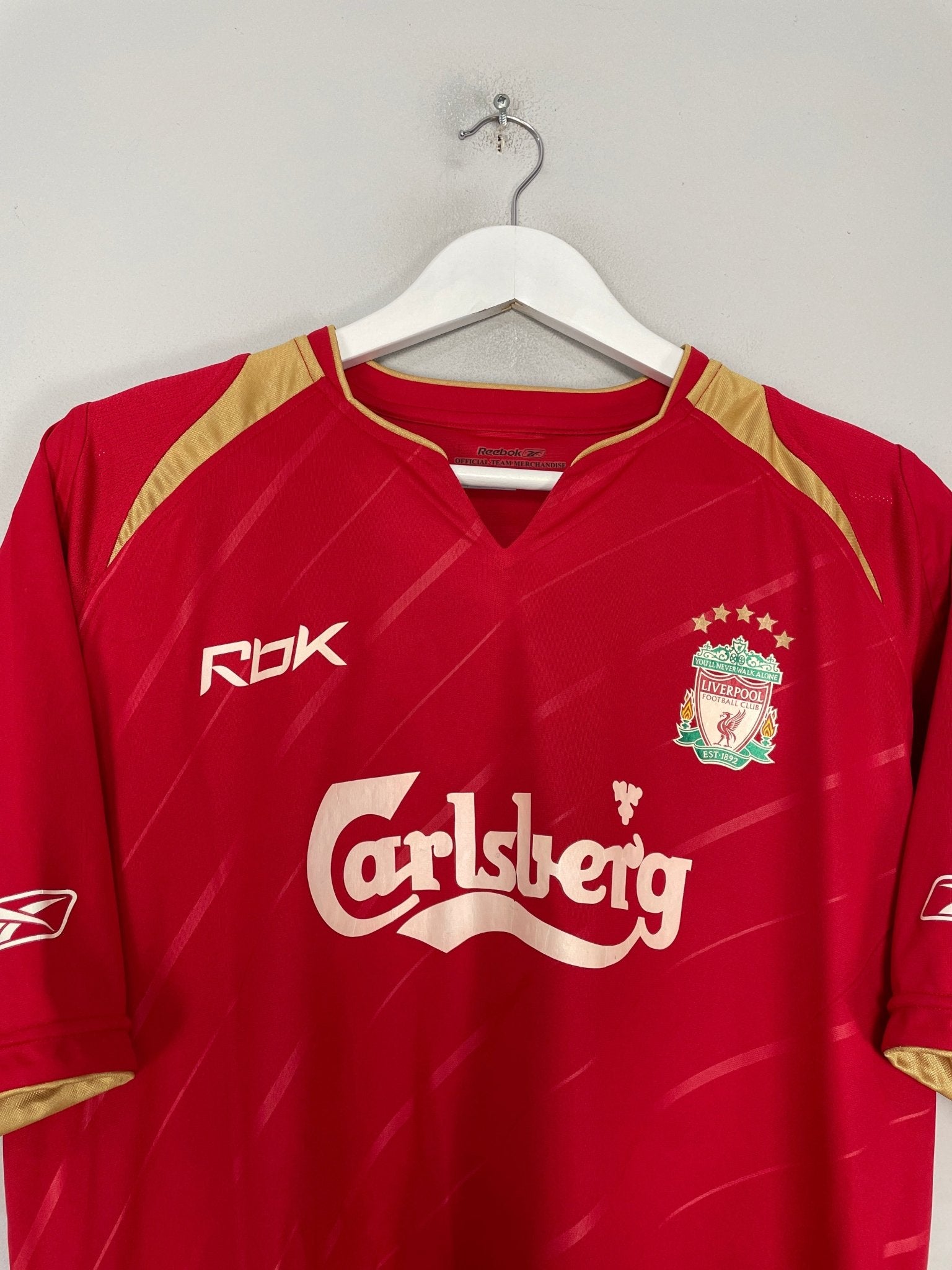 Shop 2005/06 LIVERPOOL LUIS GARCIA #10 HOME SHIRT (M) REEBOK, classic football shirts, vintage football shirts & retro soccer jerseys at Cult Kits
