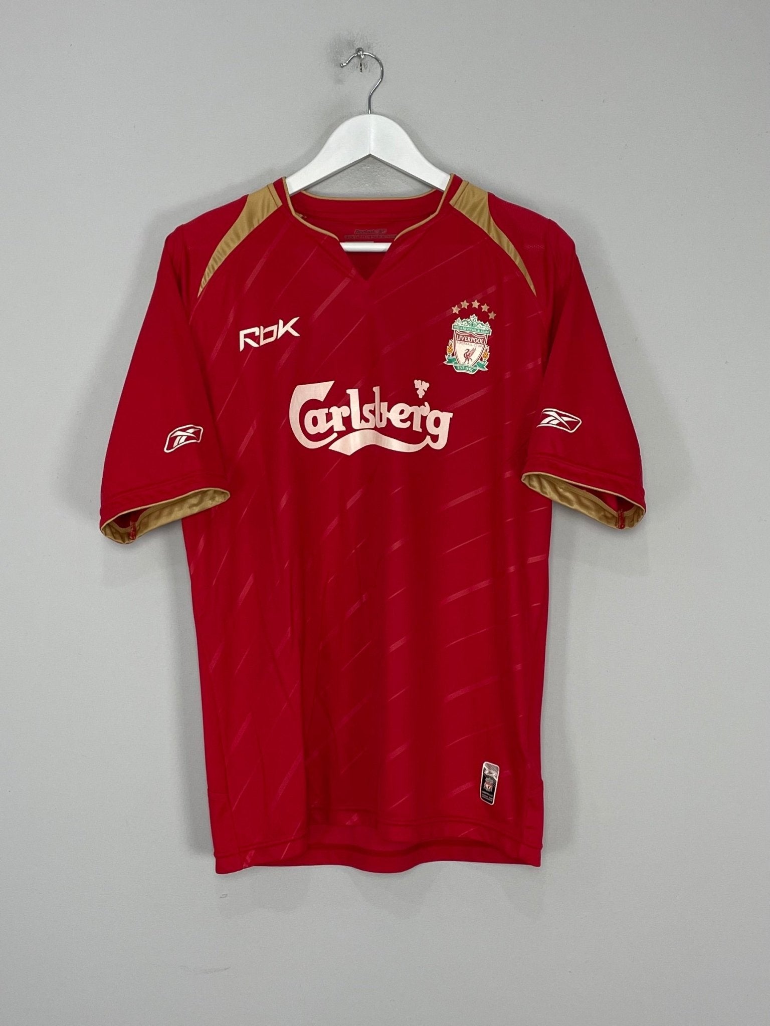 Shop 2005/06 LIVERPOOL LUIS GARCIA #10 HOME SHIRT (M) REEBOK, classic football shirts, vintage football shirts & retro soccer jerseys at Cult Kits