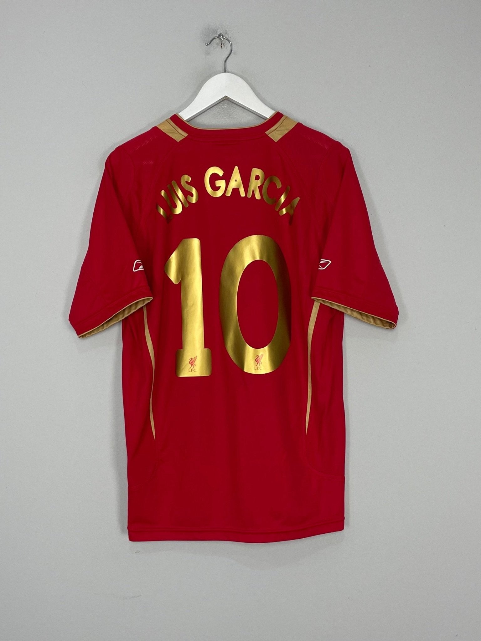 Shop 2005/06 LIVERPOOL LUIS GARCIA #10 HOME SHIRT (M) REEBOK, classic football shirts, vintage football shirts & retro soccer jerseys at Cult Kits