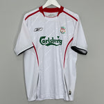Shop 2005/06 LIVERPOOL RIISE #6 AWAY SHIRT (M) REEBOK, classic football shirts, vintage football shirts & retro soccer jerseys at Cult Kits