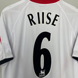 Shop 2005/06 LIVERPOOL RIISE #6 AWAY SHIRT (M) REEBOK, classic football shirts, vintage football shirts & retro soccer jerseys at Cult Kits