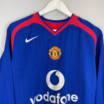 Shop 2005/06 MANCHESTER UNITED HEINZE #4 L/S AWAY SHIRT (M) NIKE, classic football shirts, vintage football shirts & retro soccer jerseys at Cult Kits