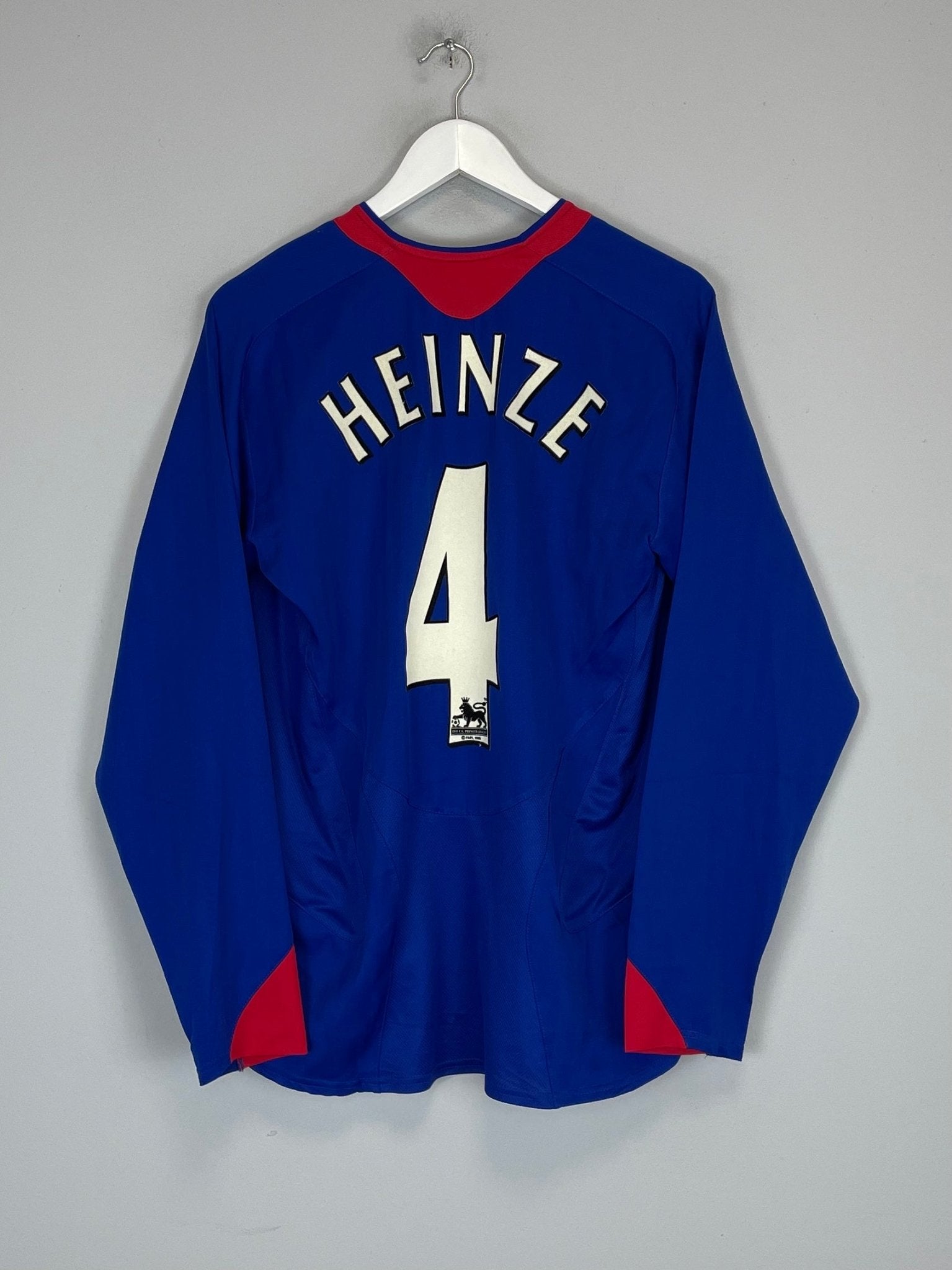 Shop 2005/06 MANCHESTER UNITED HEINZE #4 L/S AWAY SHIRT (M) NIKE, classic football shirts, vintage football shirts & retro soccer jerseys at Cult Kits