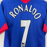 Shop 2005/06 MANCHESTER UNITED RONALDO #7 AWAY SHIRT (M) NIKE, classic football shirts, vintage football shirts & retro soccer jerseys at Cult Kits