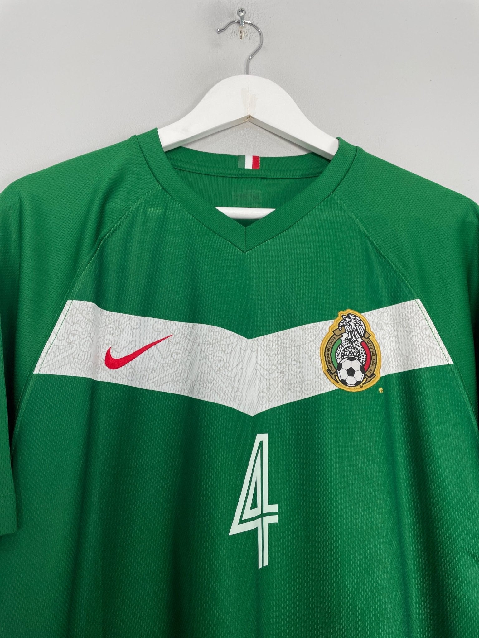 Shop 2005/06 MEXICO R.MARQUEZ #4 HOME SHIRT (M) NIKE, classic football shirts, vintage football shirts & retro soccer jerseys at Cult Kits