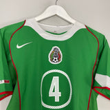 Shop 2005/06 MEXICO R.MARQUEZ #4 HOME SHIRT (M) NIKE, classic football shirts, vintage football shirts & retro soccer jerseys at Cult Kits