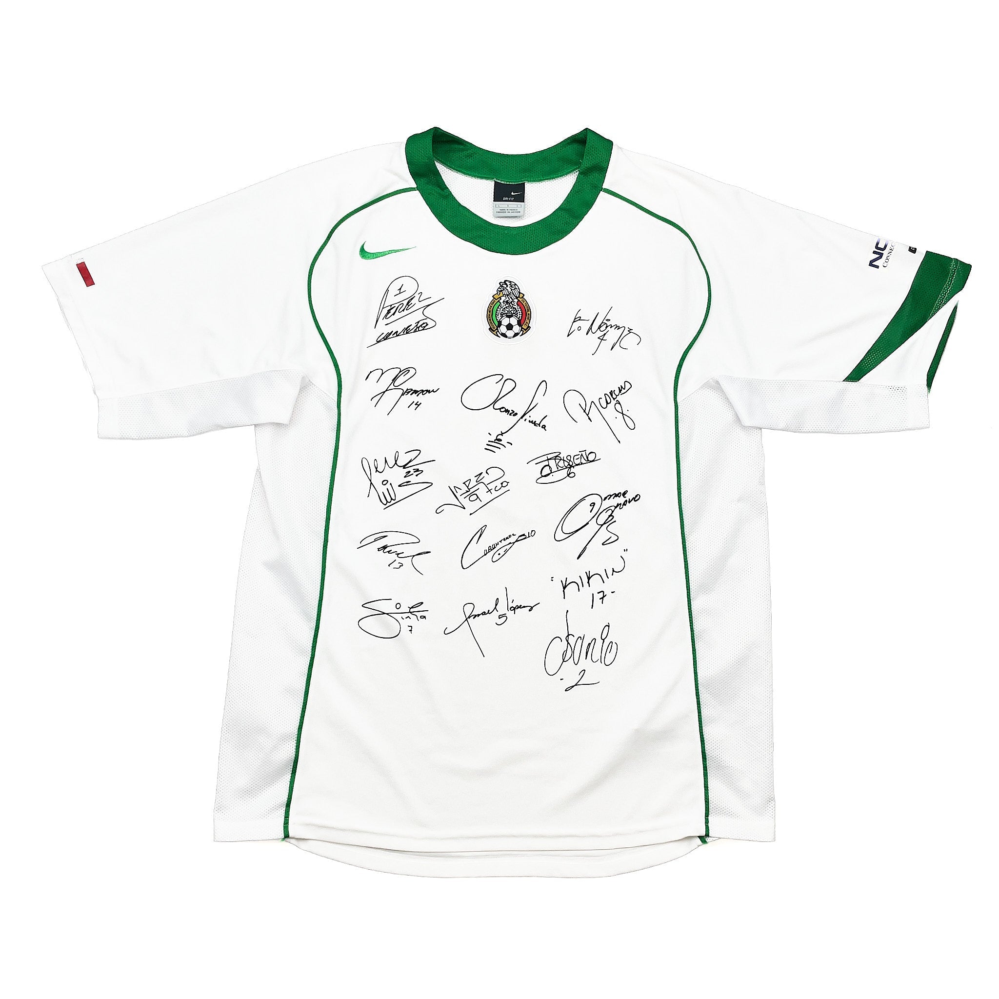 Buy 2005/06 Mexico *Squad Signed* Away Shirt (L) Nike ~ Free worldwide shipping ~ Authentic Vintage Football Shirts from Cult Kits