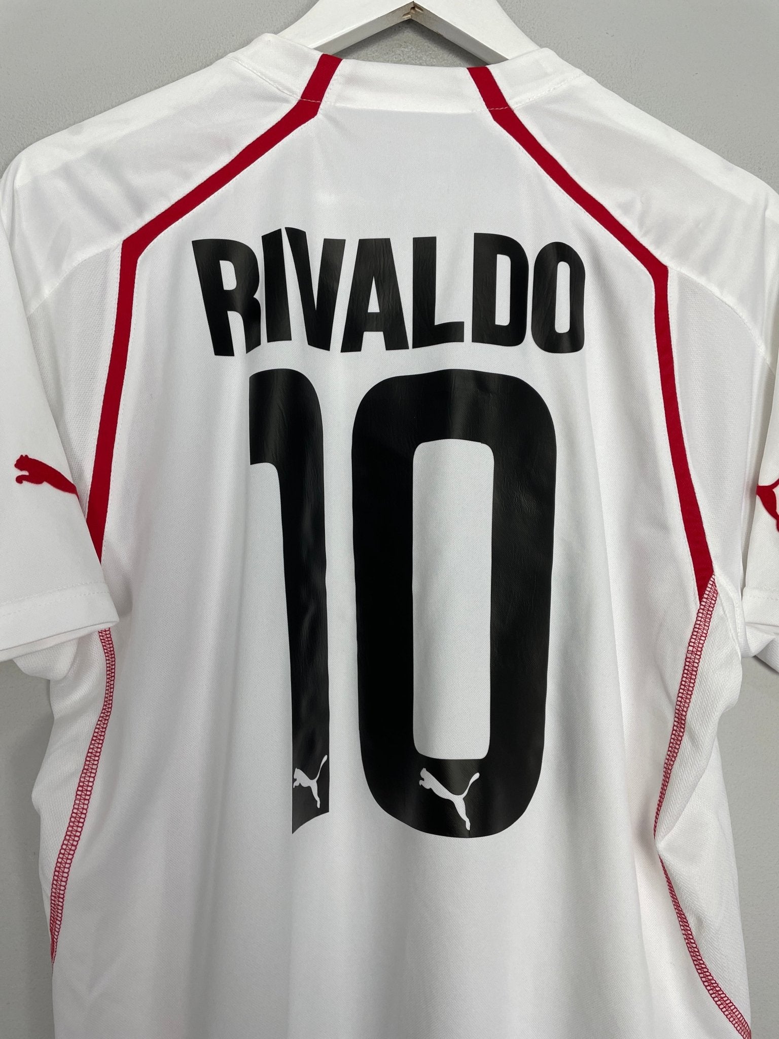 Shop 2005/06 OLYMPIAKOS RIVALDO #10 HOME SHIRT (L) PUMA, classic football shirts, vintage football shirts & retro soccer jerseys at Cult Kits