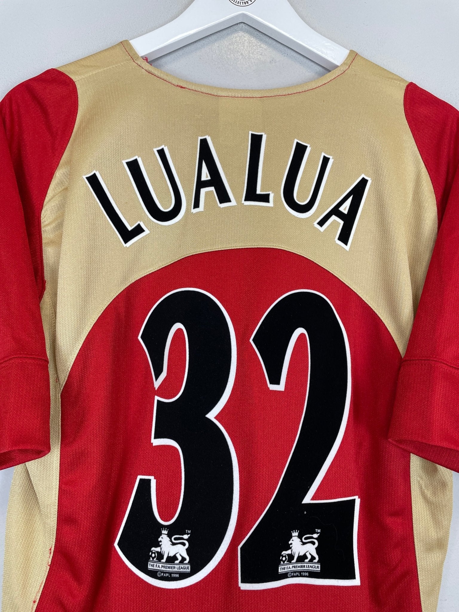Shop 2005/06 PORTSMOUTH LUALUA #32 AWAY SHIRT (M) JAKO, classic football shirts, vintage football shirts & retro soccer jerseys at Cult Kits