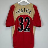 Shop 2005/06 PORTSMOUTH LUALUA #32 AWAY SHIRT (M) JAKO, classic football shirts, vintage football shirts & retro soccer jerseys at Cult Kits