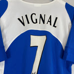 Shop 2005/06 PORTSMOUTH VIGNAL #7 HOME SHIRT (M) JAKO, classic football shirts, vintage football shirts & retro soccer jerseys at Cult Kits