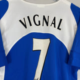 Shop 2005/06 PORTSMOUTH VIGNAL #7 HOME SHIRT (M) JAKO, classic football shirts, vintage football shirts & retro soccer jerseys at Cult Kits