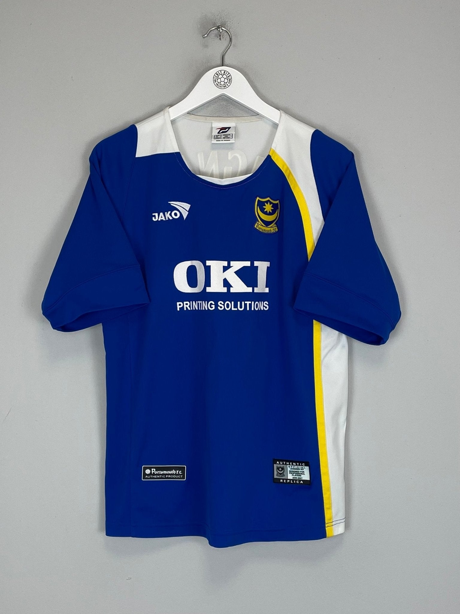 Shop 2005/06 PORTSMOUTH VIGNAL #7 HOME SHIRT (M) JAKO, classic football shirts, vintage football shirts & retro soccer jerseys at Cult Kits