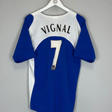 Shop 2005/06 PORTSMOUTH VIGNAL #7 HOME SHIRT (M) JAKO, classic football shirts, vintage football shirts & retro soccer jerseys at Cult Kits