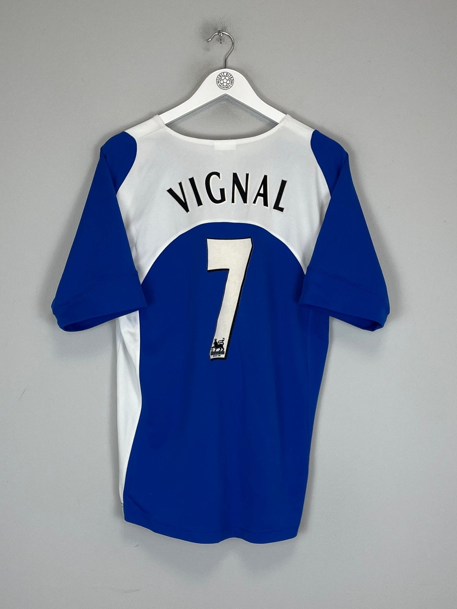 Shop 2005/06 PORTSMOUTH VIGNAL #7 HOME SHIRT (M) JAKO, classic football shirts, vintage football shirts & retro soccer jerseys at Cult Kits