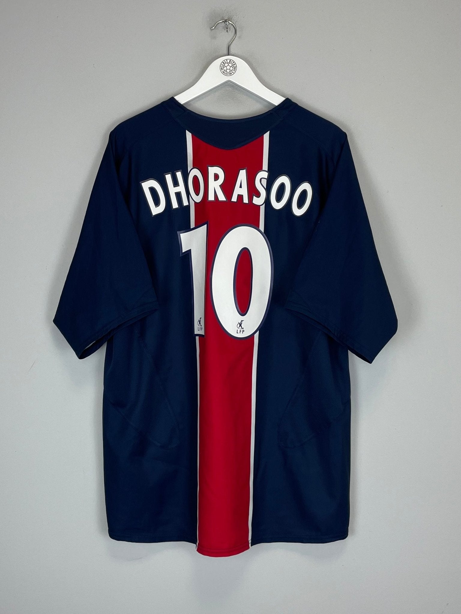 Shop 2005/06 PSG DHORASOO #10 HOME SHIRT (XL) NIKE, classic football shirts, vintage football shirts & retro soccer jerseys at Cult Kits
