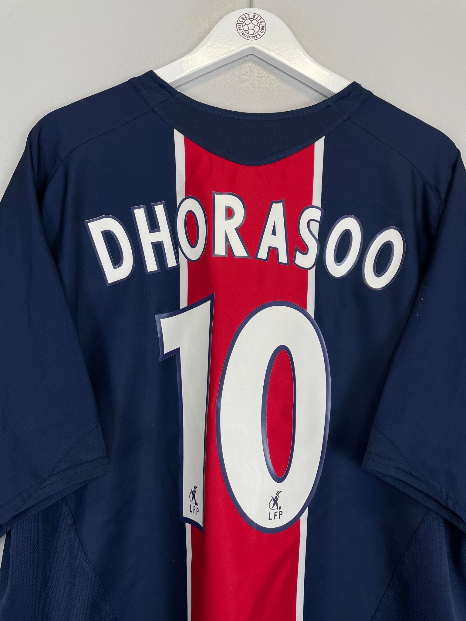 Shop 2005/06 PSG DHORASOO #10 HOME SHIRT (XL) NIKE, classic football shirts, vintage football shirts & retro soccer jerseys at Cult Kits