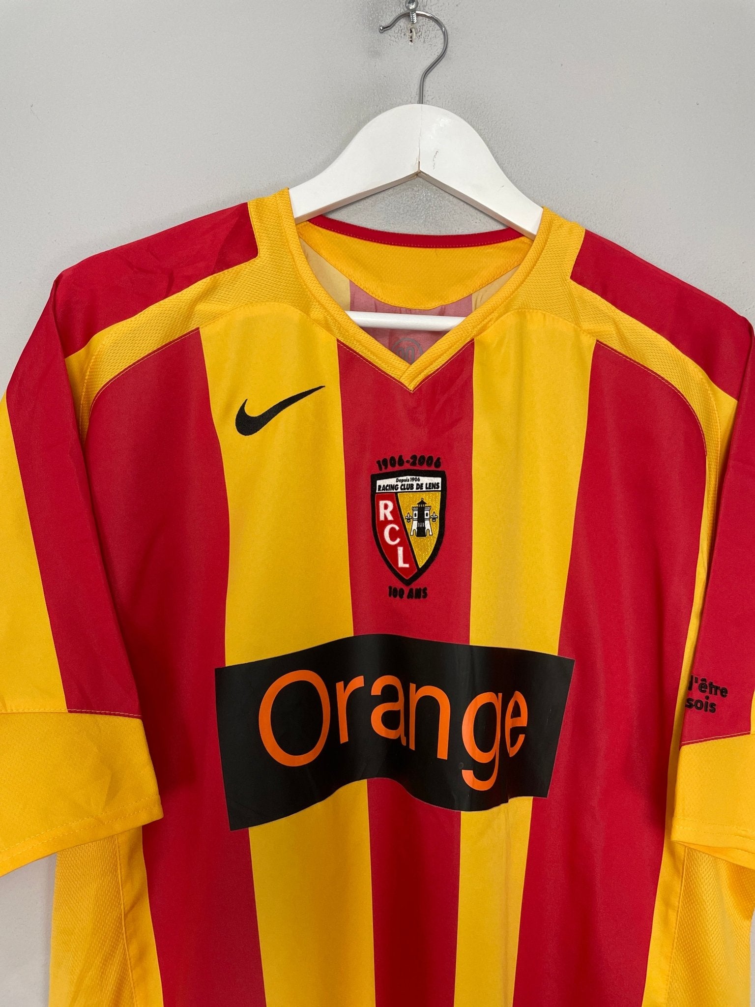 Shop 2005/06 RC LENS *CENTENARY* HOME SHIRT (XL) NIKE, classic football shirts, vintage football shirts & retro soccer jerseys at Cult Kits