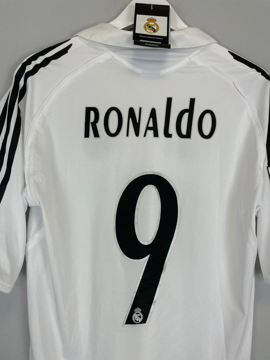2005/06 REAL MADRID RONALDO 9 *BNWT* HOME SHIRT (M) ADIDAS - Cult Kits - Medium - Buy Vintage Football Shirts, Authentic Retro Football Shirts For Sale, Classic Football Shirts & Soccer Jersey