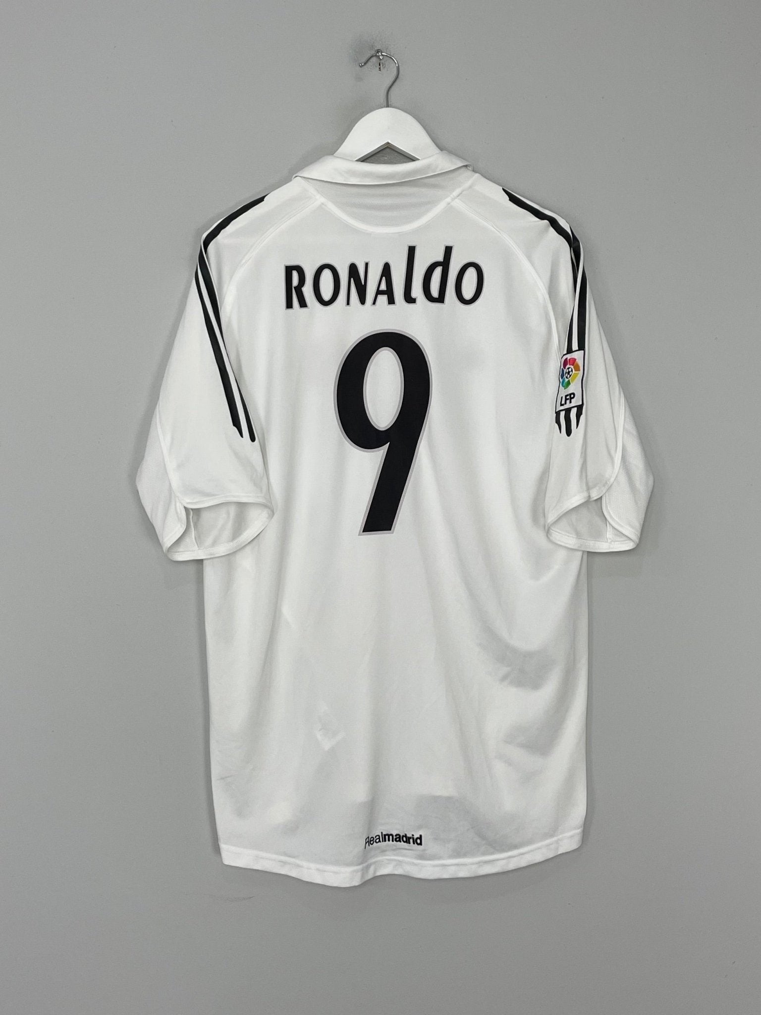 Shop 2005/06 REAL MADRID RONALDO #9 HOME SHIRT (L) ADIDAS, classic football shirts, vintage football shirts & retro soccer jerseys at Cult Kits