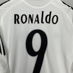 Shop 2005/06 REAL MADRID RONALDO #9 HOME SHIRT (L) ADIDAS, classic football shirts, vintage football shirts & retro soccer jerseys at Cult Kits