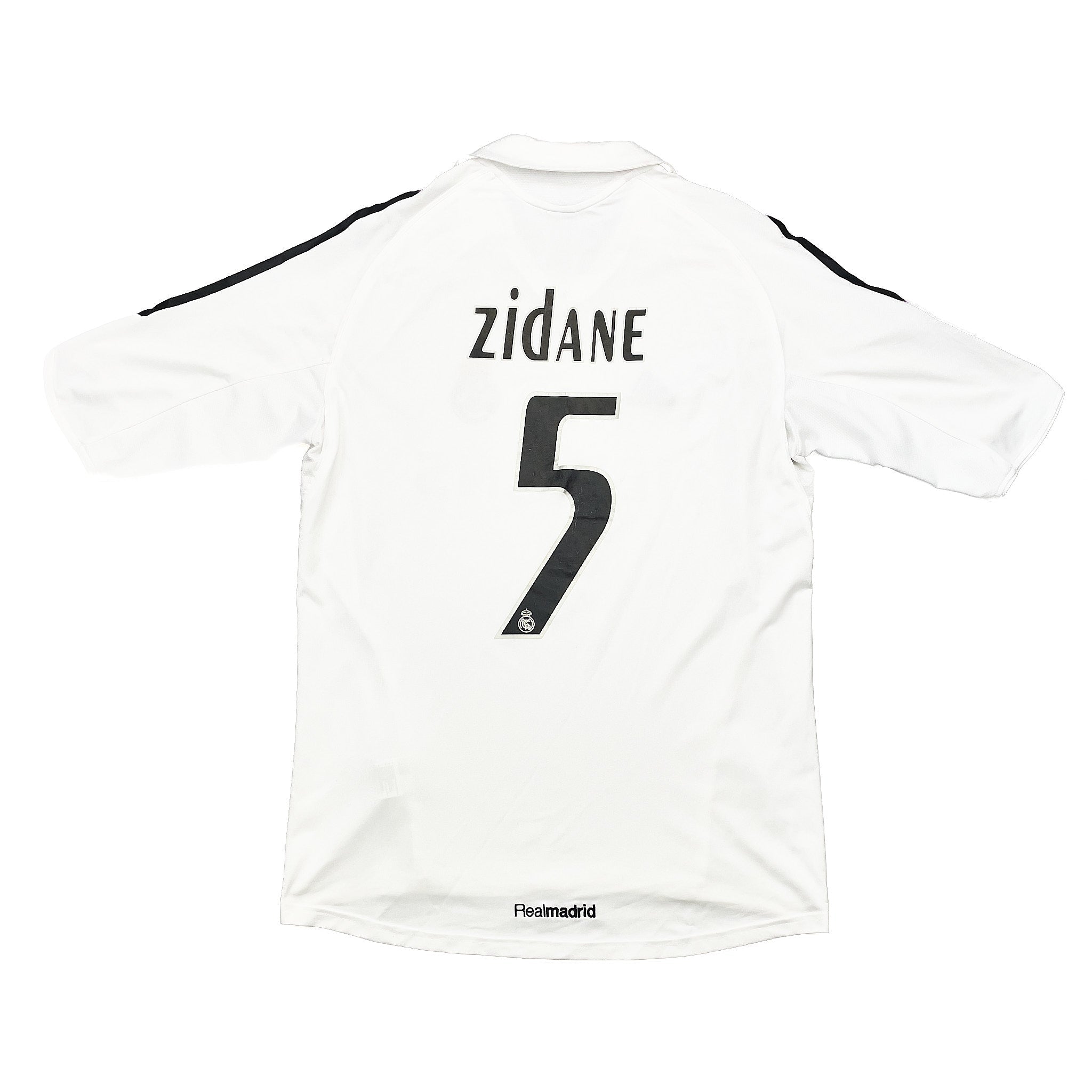 Buy 2005/06 Real Madrid Zidane 5 Home Shirt (M) Adidas ~ Free worldwide shipping ~ Authentic Vintage Football Shirts from Cult Kits